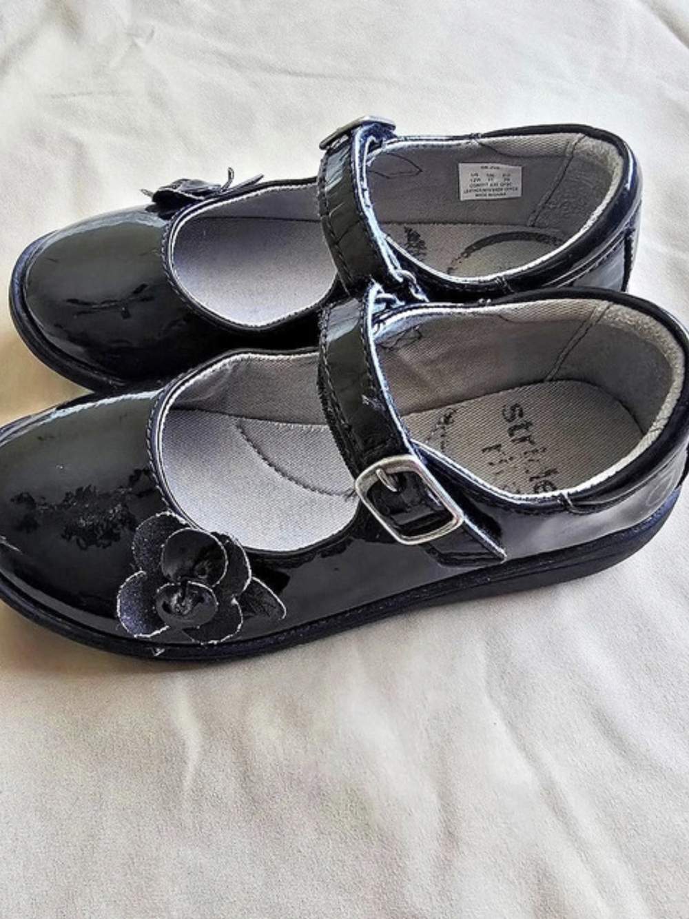 Stride Rite SR-AVA Girls US 12W Black Mary Jane Shoes